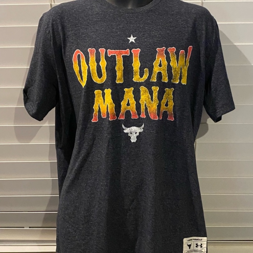 Under Armour Charcoal Tee with Outlaw Mana Graphic